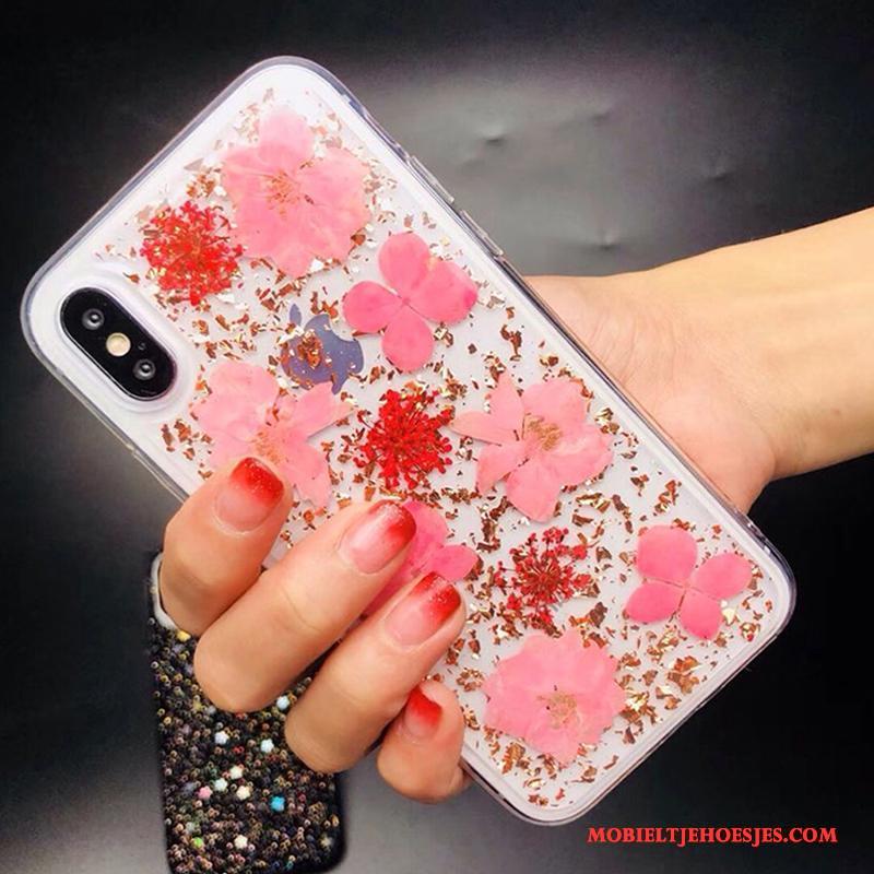iPhone X Roze All Inclusive Luxe Siliconen Hoesje Telefoon Anti-fall Trendy Merk