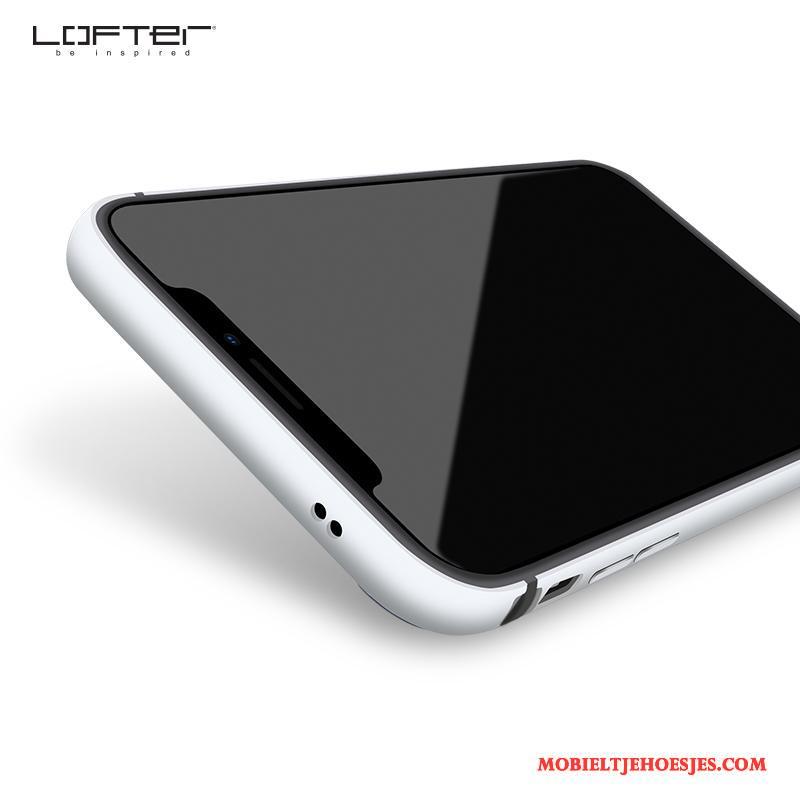 iPhone X Zwart Hoesje Telefoon Schrobben Bedrijf All Inclusive Zilver Siliconen