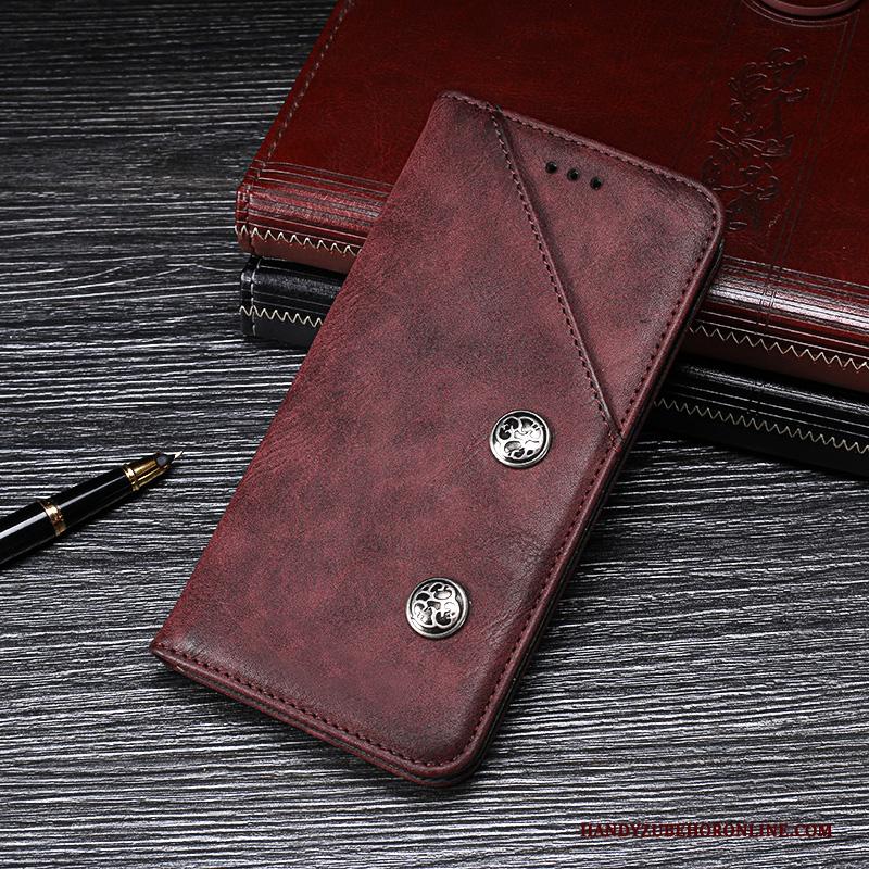 iPhone Xr Leren Etui Hoes Anti-fall Folio Vintage Hoesje Telefoon Mobiele Telefoon