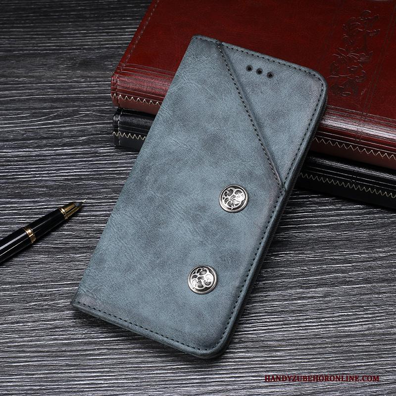 iPhone Xr Leren Etui Hoes Anti-fall Folio Vintage Hoesje Telefoon Mobiele Telefoon