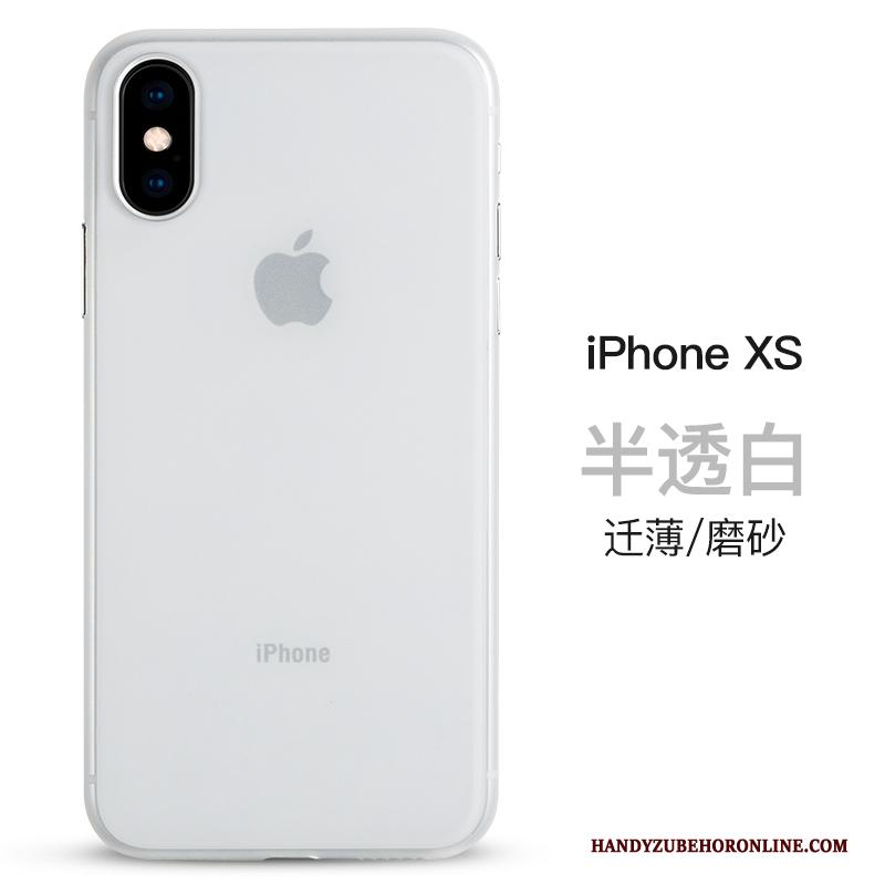 iPhone Xs Eenvoudige Hoesje Bescherming Patroon Dun Zwart Bedrijf