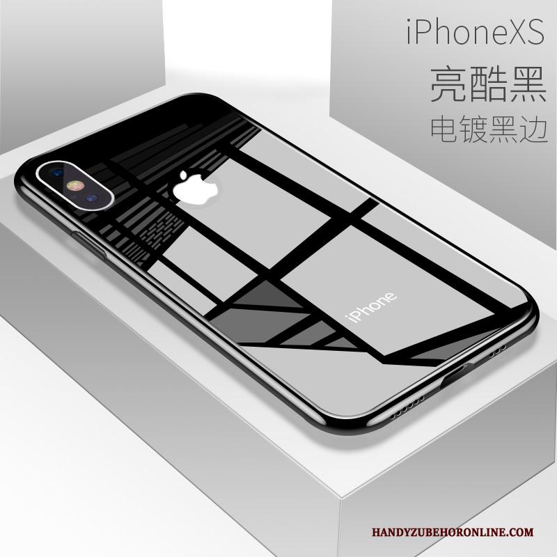 iPhone Xs Hoesje Rood Wit Siliconen Nieuw Trendy Merk Doorzichtig Anti-fall