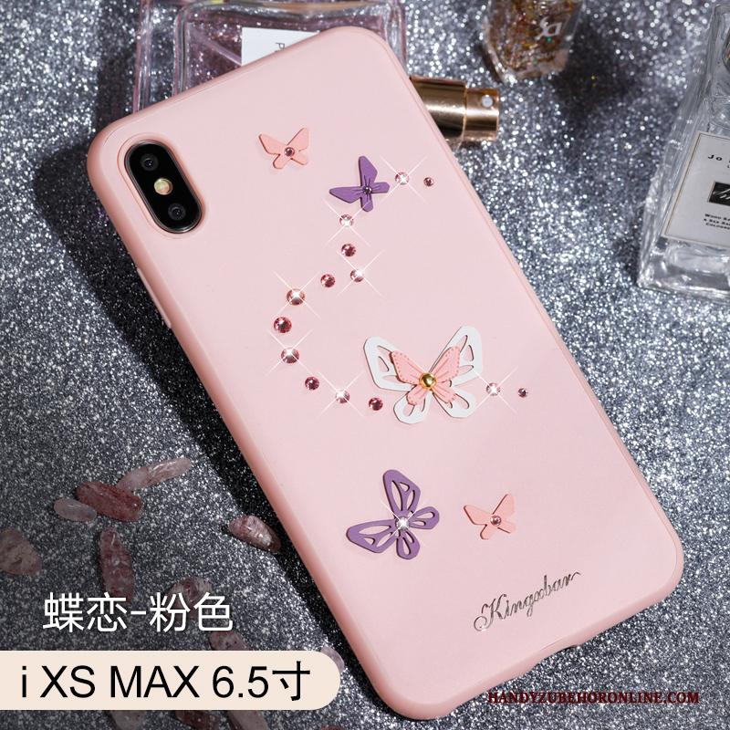 iPhone Xs Max All Inclusive Hoesje Telefoon Met Strass Persoonlijk Scheppend Leren Etui Bescherming