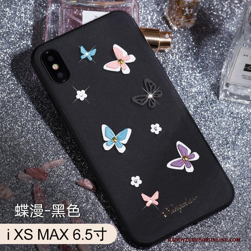 iPhone Xs Max All Inclusive Hoesje Telefoon Met Strass Persoonlijk Scheppend Leren Etui Bescherming