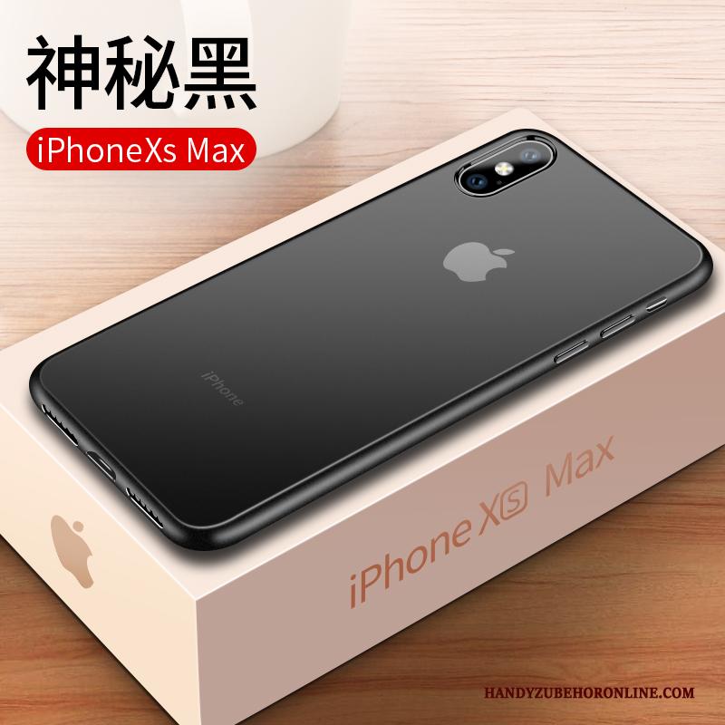 iPhone Xs Max Anti-fall Hoesje Telefoon Blauw Eenvoudige Trend Siliconen Zacht