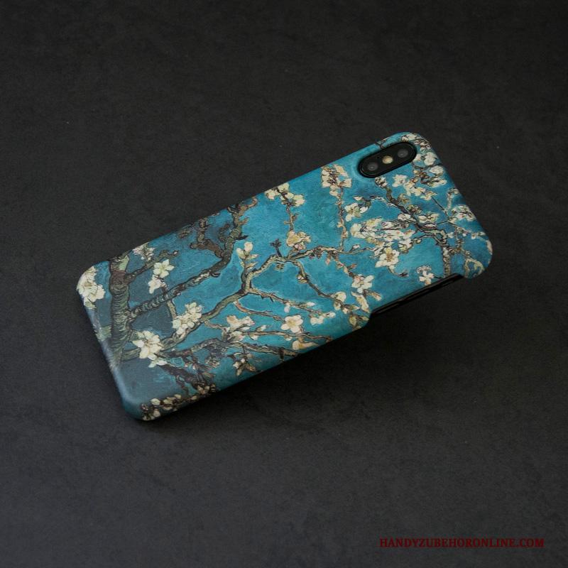 iPhone Xs Max Anti-fall Schrobben Nieuw Scheppend Hoesje Telefoon Blauw Trendy Merk