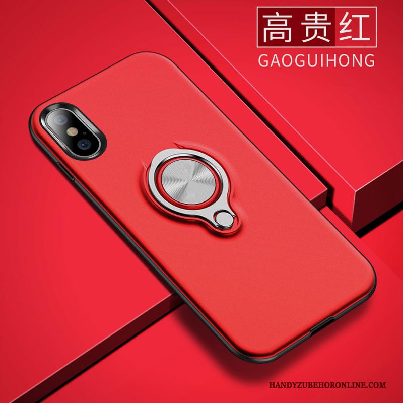 iPhone Xs Max Anti-fall Siliconen Hoesje Telefoon Ring Ondersteuning Trendy Merk