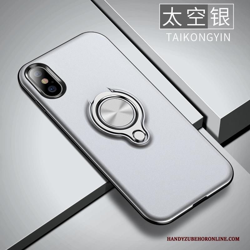 iPhone Xs Max Anti-fall Siliconen Hoesje Telefoon Ring Ondersteuning Trendy Merk
