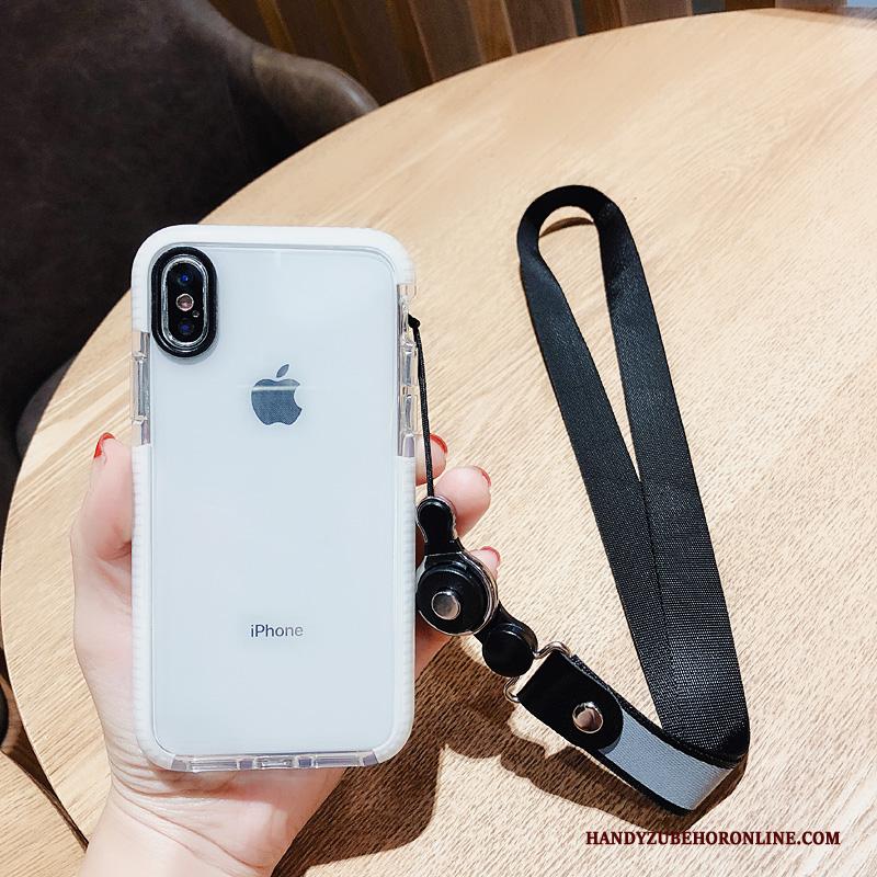 iPhone Xs Max Hoesje Bescherming All Inclusive Net Red Zwart Anti-fall Scheppend Eenvoudige