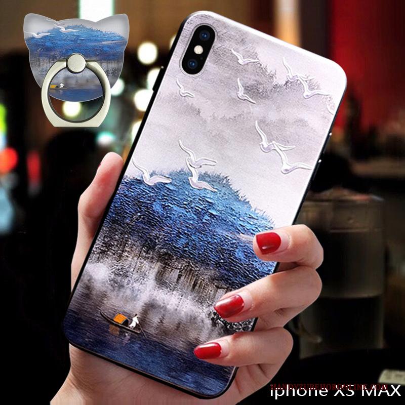 iPhone Xs Max Hoesje Dun Nieuw Lovers Siliconen Chinese Stijl Hanger All Inclusive