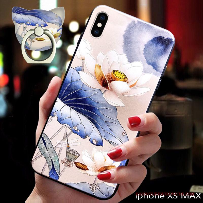 iPhone Xs Max Hoesje Dun Nieuw Lovers Siliconen Chinese Stijl Hanger All Inclusive