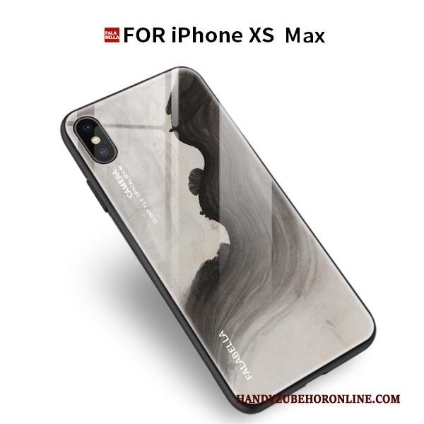 iPhone Xs Max Hoesje Telefoon Anti-fall Persoonlijk Glas Scheppend All Inclusive Wind