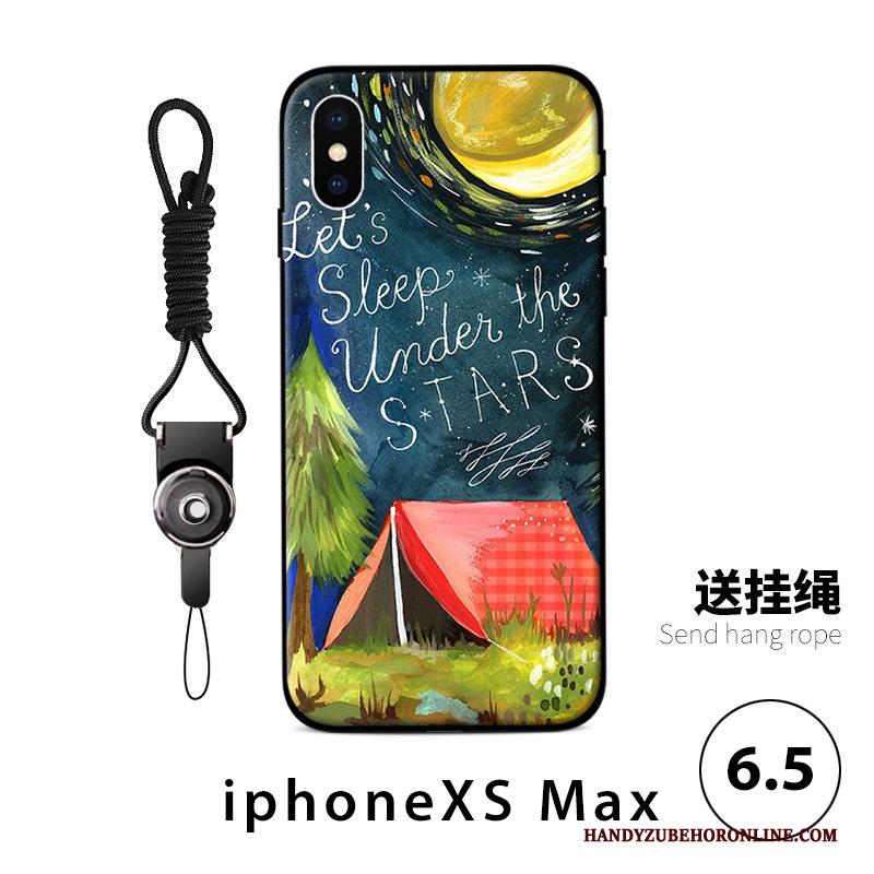 iPhone Xs Max Hoesje Zacht Persoonlijk Hanger Trend Schrobben Anti-fall Ring