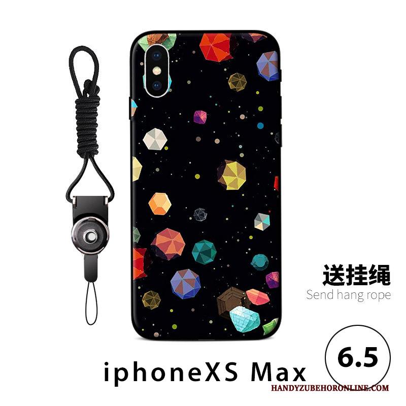 iPhone Xs Max Hoesje Zacht Persoonlijk Hanger Trend Schrobben Anti-fall Ring