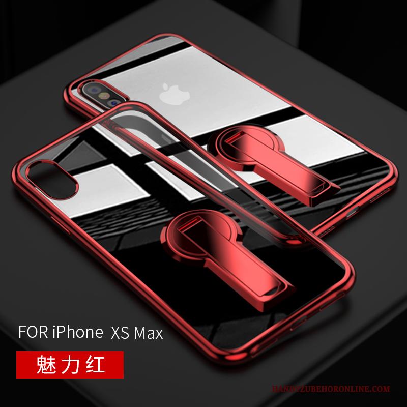 iPhone Xs Max Net Red Hoes Doorzichtig Siliconen Ondersteuning Anti-fall Hoesje Telefoon