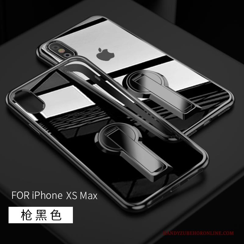 iPhone Xs Max Net Red Hoes Doorzichtig Siliconen Ondersteuning Anti-fall Hoesje Telefoon