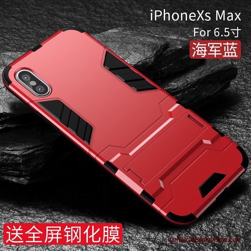 iPhone Xs Max Ondersteuning Hoesje Magnetisch Telefoon Trend Zwart Anti-fall
