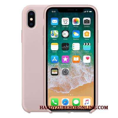 iPhone Xs Max Siliconen Hoesje Telefoon Purper Echte