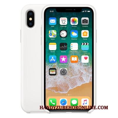 iPhone Xs Max Siliconen Hoesje Telefoon Purper Echte