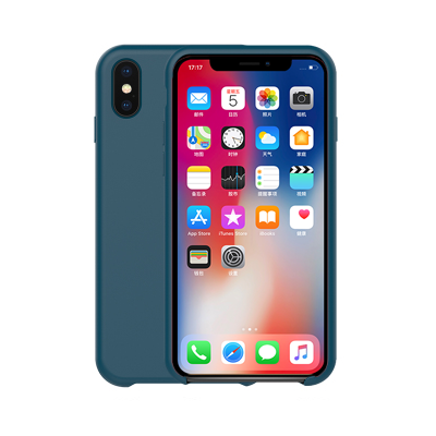 iPhone Xs Max Siliconen Hoesje Telefoon Purper Echte