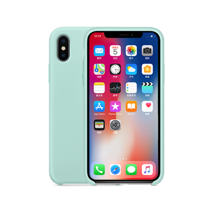 iPhone Xs Max Siliconen Hoesje Telefoon Purper Echte