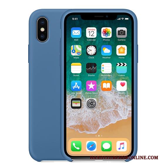 iPhone Xs Max Siliconen Hoesje Telefoon Purper Echte