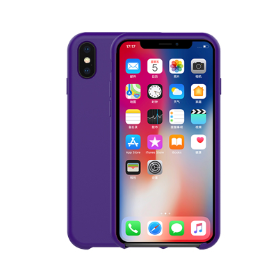 iPhone Xs Max Siliconen Hoesje Telefoon Purper Echte