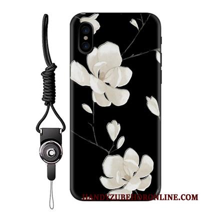 iPhone Xs Max Trendy Merk Hoesje Telefoon Chinese Stijl Dun Zacht Siliconen Lovers