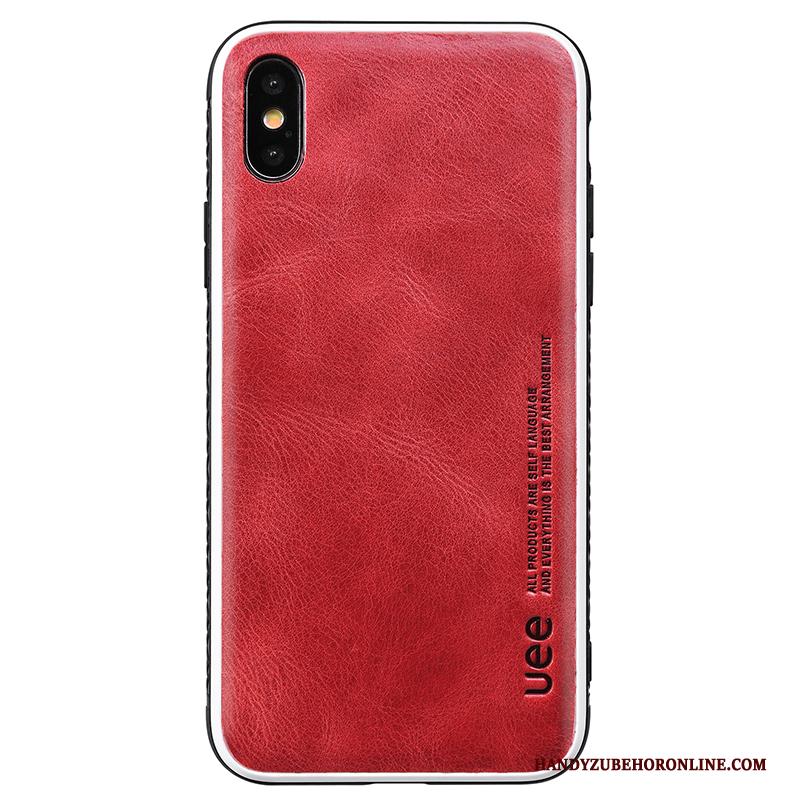 iPhone Xs Nieuw Anti-fall Lovers All Inclusive Hard Rood Hoesje Telefoon