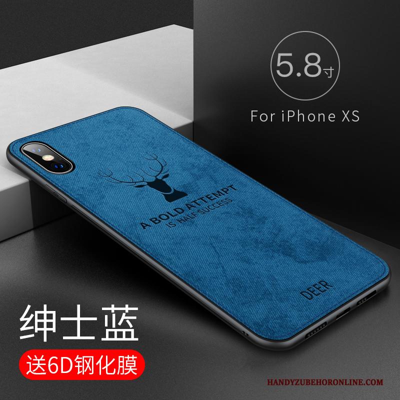 iPhone Xs Siliconen All Inclusive Anti-fall Patroon Hoes Trendy Merk Hoesje Telefoon