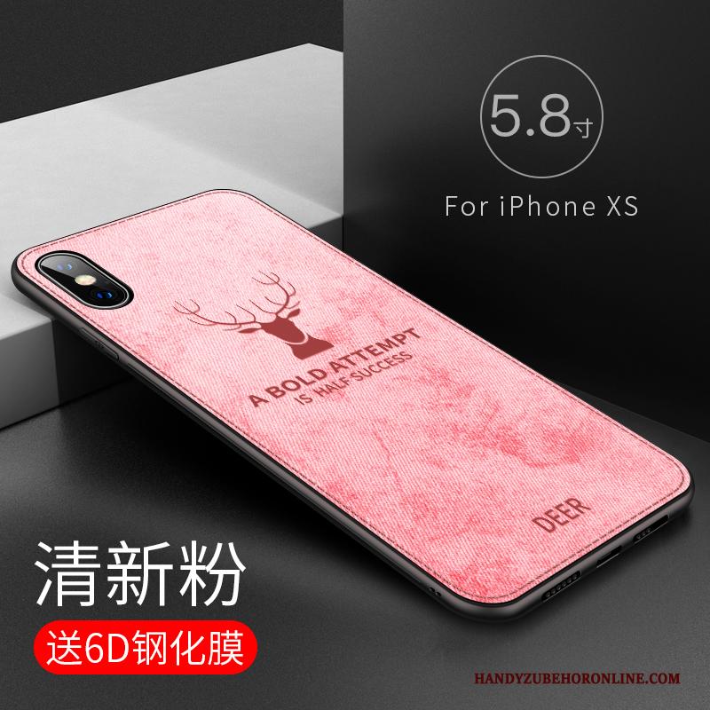 iPhone Xs Siliconen All Inclusive Anti-fall Patroon Hoes Trendy Merk Hoesje Telefoon