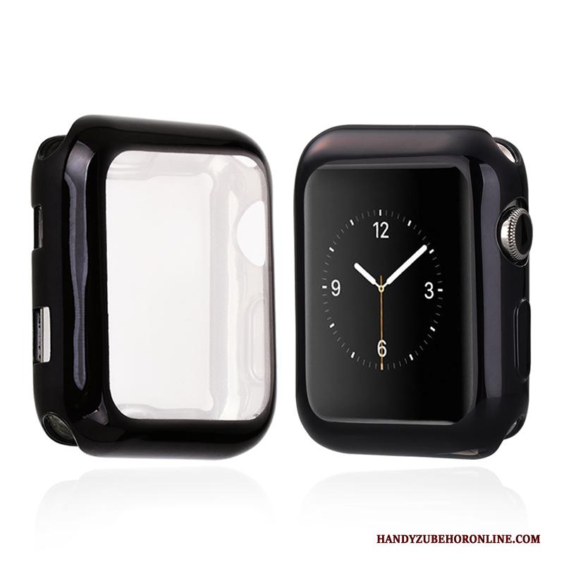 Apple Watch Series 1 Hoesje Zacht Hoes All Inclusive Siliconen Doorzichtig Zwart Bescherming