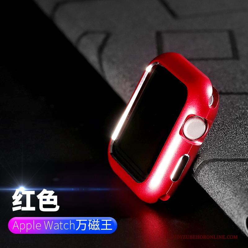 Apple Watch Series 1 Rood Bescherming Plating Anti-fall Hoesje All Inclusive Omlijsting