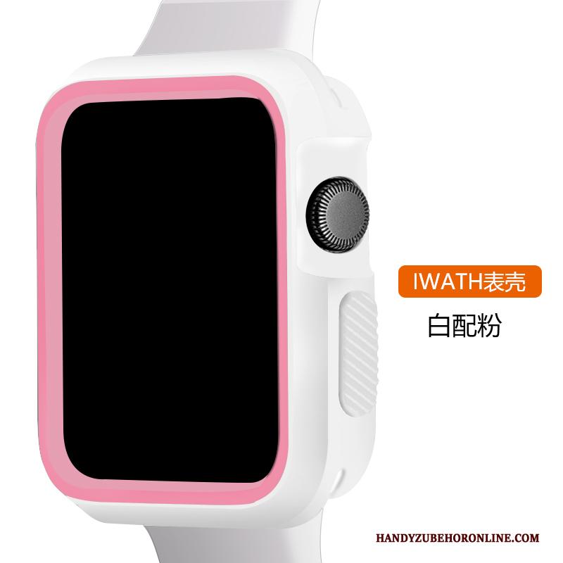 Apple Watch Series 2 Wit Hoesje Twee Kleuren Sport Roze All Inclusive Bescherming