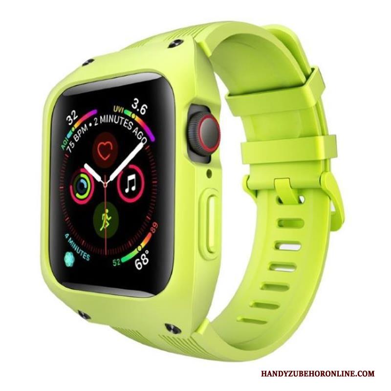 Apple Watch Series 3 Bescherming Hoesje Groen Siliconen Anti-fall All Inclusive Drie Verdedigingen
