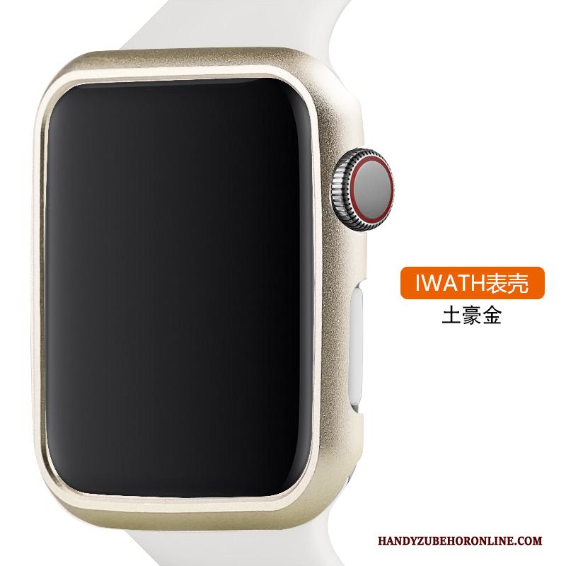 Apple Watch Series 3 Bescherming Trend Goud Legering Metaal Hoesje