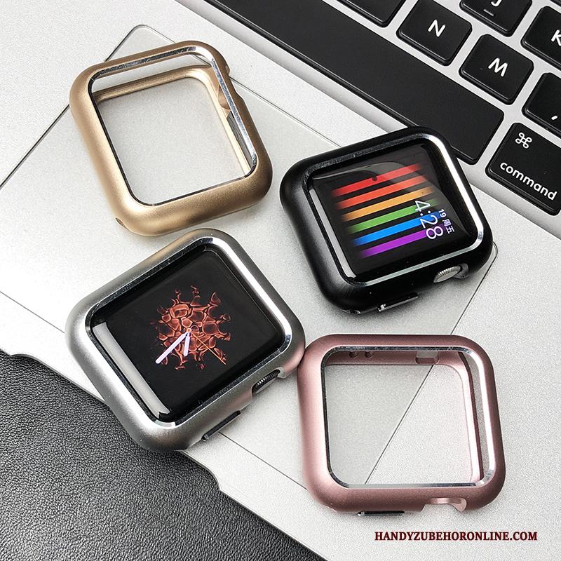 Apple Watch Series 3 Omlijsting Hoes Bescherming Metaal Goud Hoesje Magnetisch
