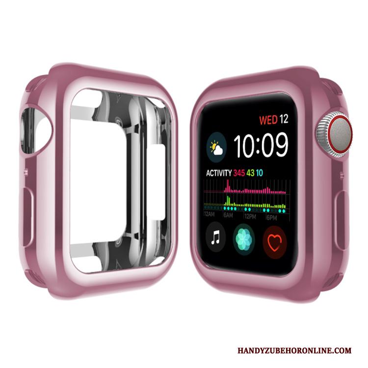 Apple Watch Series 4 Siliconen Roze Bescherming Hoesje Hemming Zacht Pu