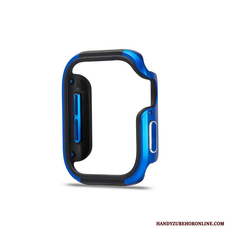 Apple Watch Series 5 Bescherming Metaal Anti-fall Blauw Hoesje Omlijsting