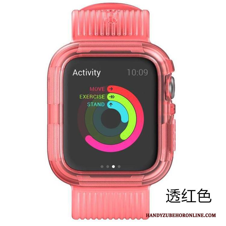 Apple Watch Series 5 Hoesje Anti-fall Siliconen Pantser Sport Bescherming Roze