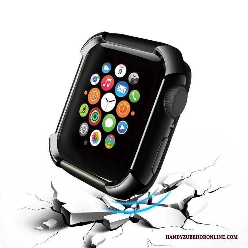 Apple Watch Series 5 Hoesje Siliconen Anti-fall All Inclusive Trend Koe Zwart Accessoires