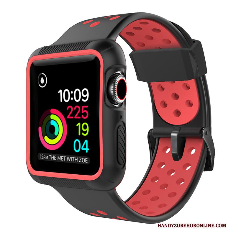 Apple Watch Series 5 Hoesje Siliconen Bescherming Sport Rood