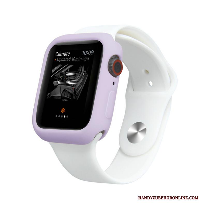 Apple Watch Series 5 Purper All Inclusive Hoesje Zacht Snoep Kleur Bescherming Siliconen