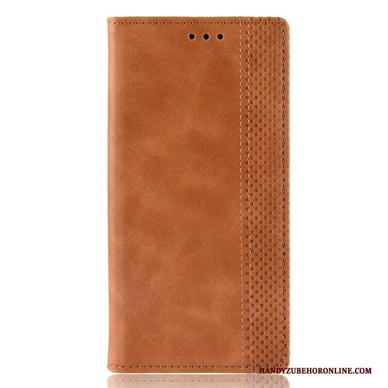 Bescherming Hoesje voor Samsung Galaxy A42 5G Folio-hoesje Gestileerd Vintage Leereffect