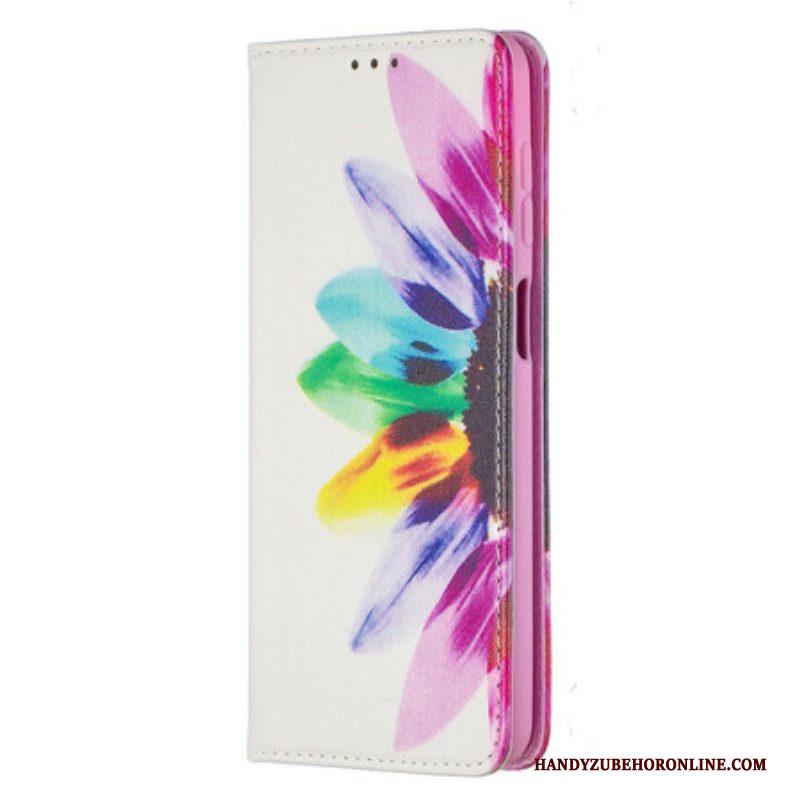 Bescherming Hoesje voor Samsung Galaxy M12 / A12 Folio-hoesje Waterverf Bloem