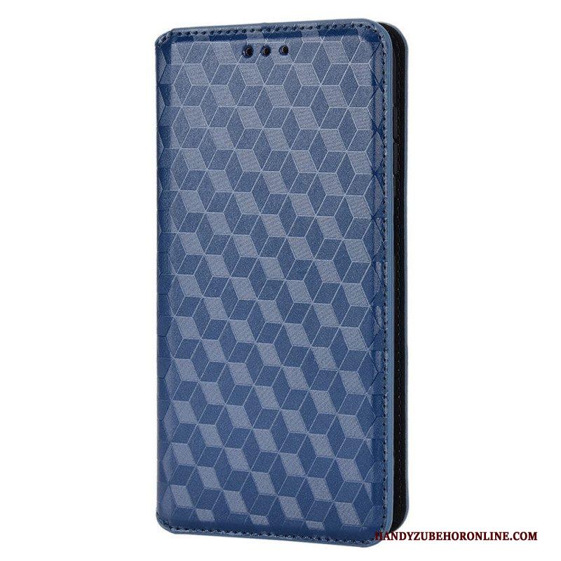 Bescherming Hoesje voor Samsung Galaxy M23 5G Folio-hoesje 3d Kubus Leereffect