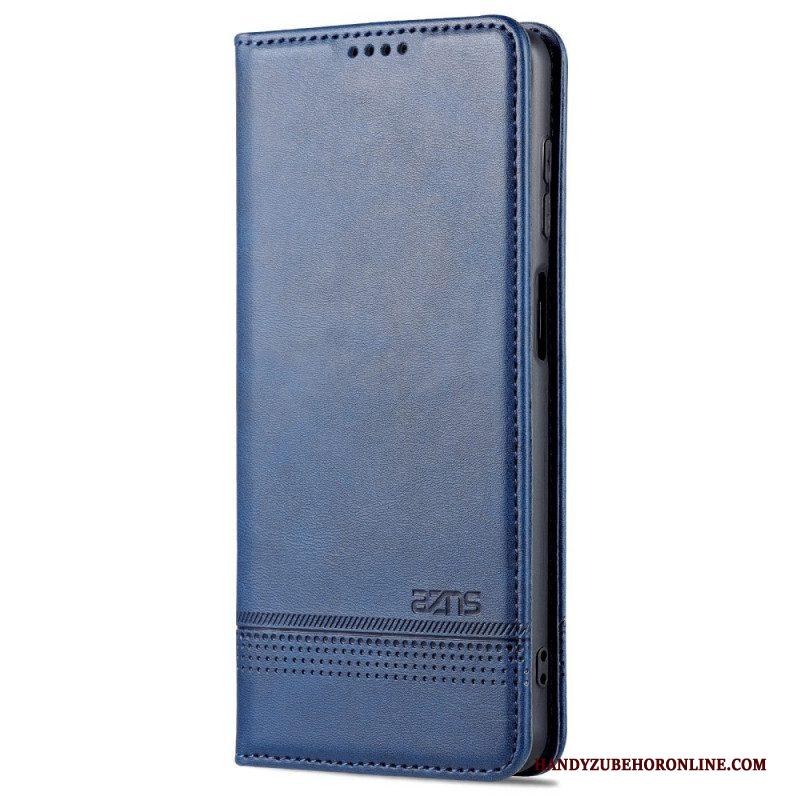 Bescherming Hoesje voor Samsung Galaxy M52 5G Folio-hoesje Azns Ledereffect