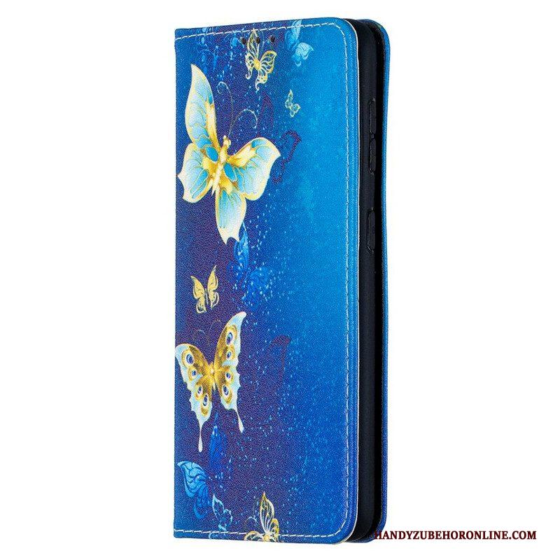 Bescherming Hoesje voor Samsung Galaxy S21 5G Folio-hoesje Kleurrijke Vlinders