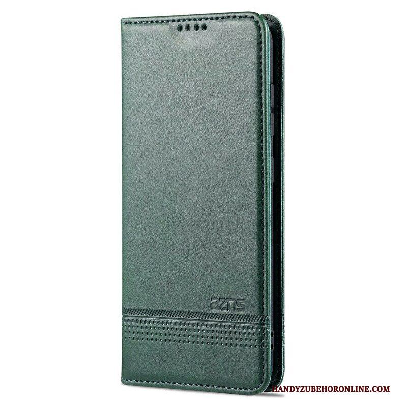 Bescherming Hoesje voor Samsung Galaxy S21 FE Folio-hoesje Azns Leerstyling