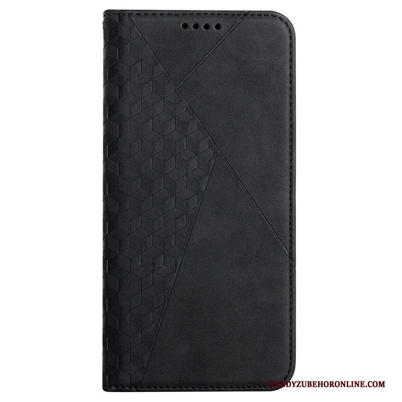 Bescherming Hoesje voor Samsung Galaxy S22 Ultra 5G Folio-hoesje Geo Leereffect